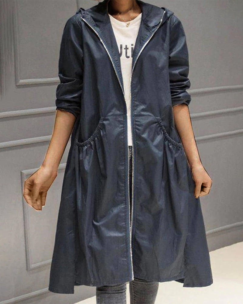 Aria | Women's Elegant Long Solid Trench Coat