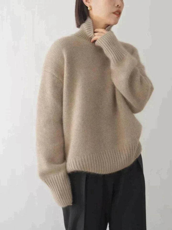 Clara | Knit Sweater – Soft Oversized Turtleneck for Women