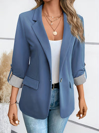 Maeve | Blazer mit einem Knopf und aufrollbaren 3/4-Ärmeln für Damen