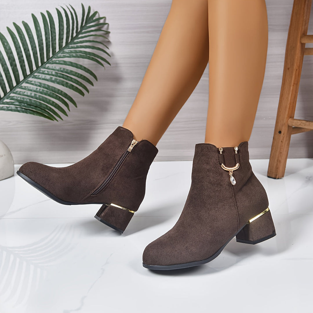 Darielle | Elegante Chelsea-Ankle-Boots für Damen mit Blockabsatz