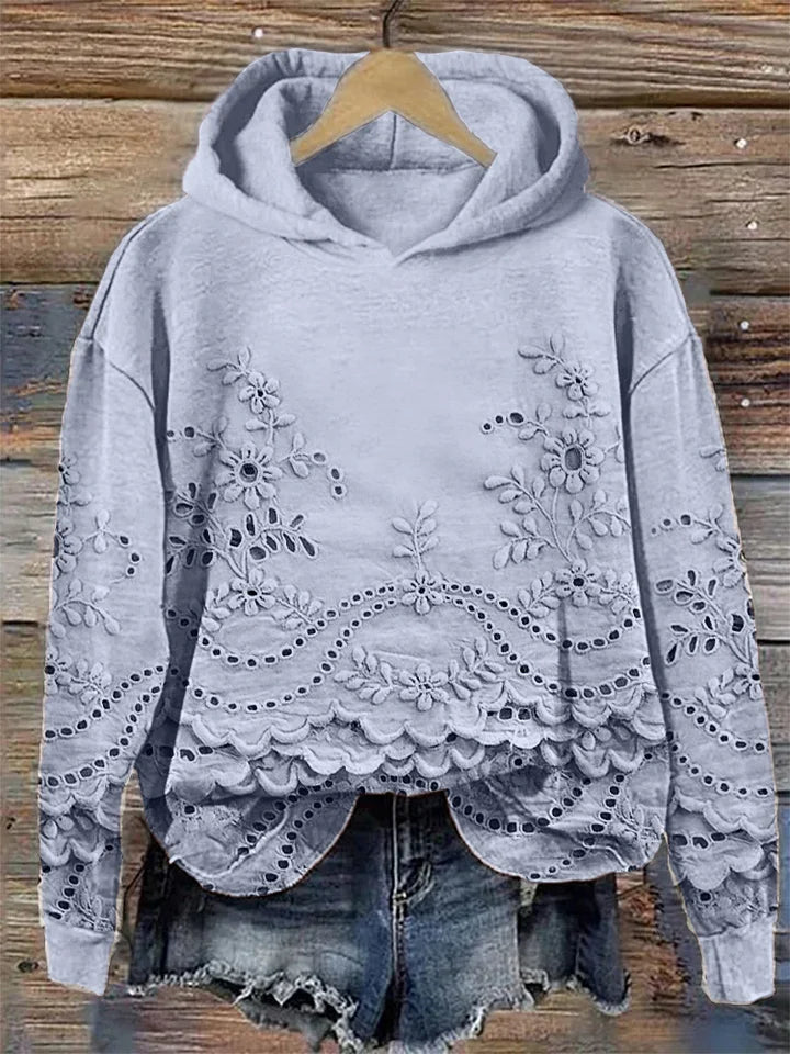 Regine | Floral Hoodie for Women – Casual Relaxed Style