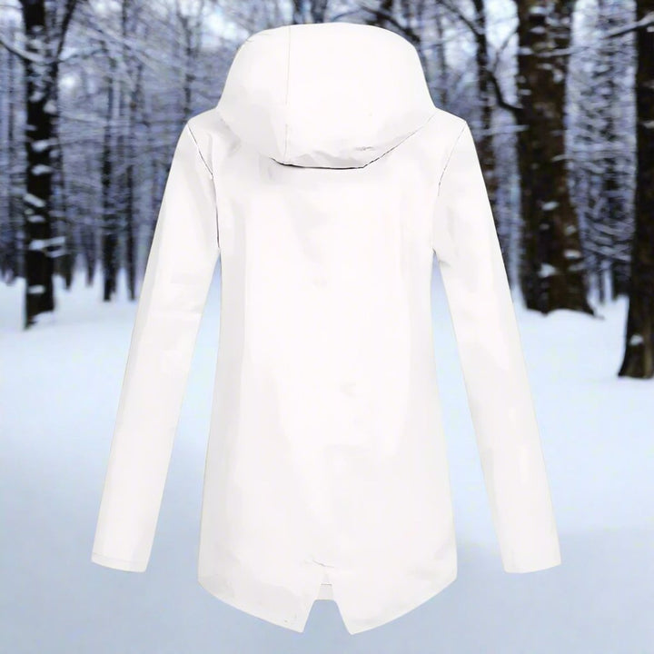 Iris | Elegante wasserdichte Regenjacke mit Kapuze für Damen