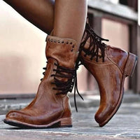 Novelle | Rustikale Western-Schnürstiefel für Damen