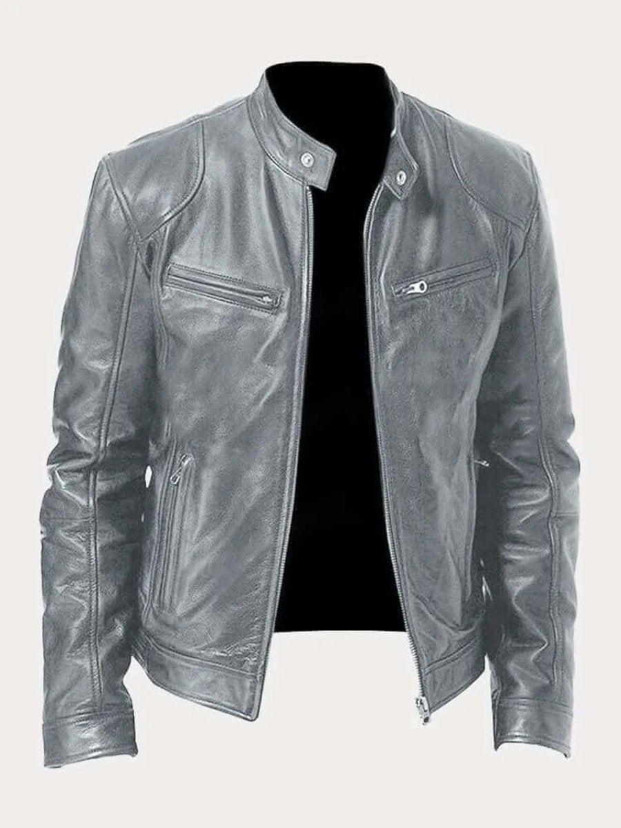 Maverick | Biker Jacket for Men with Genuine Leather Design