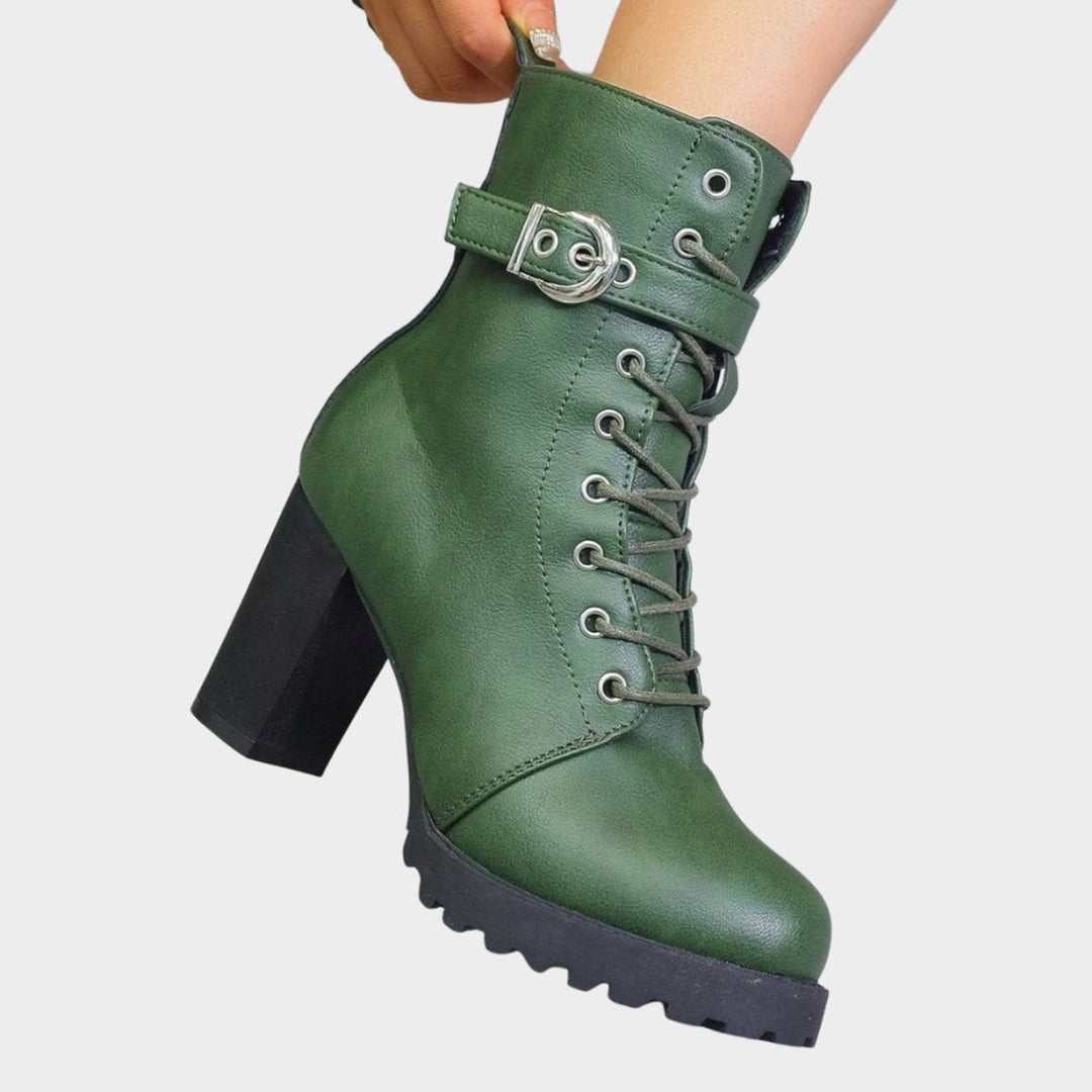 Valiant | Stivaletti da donna stile combat, con lacci e tacco largo