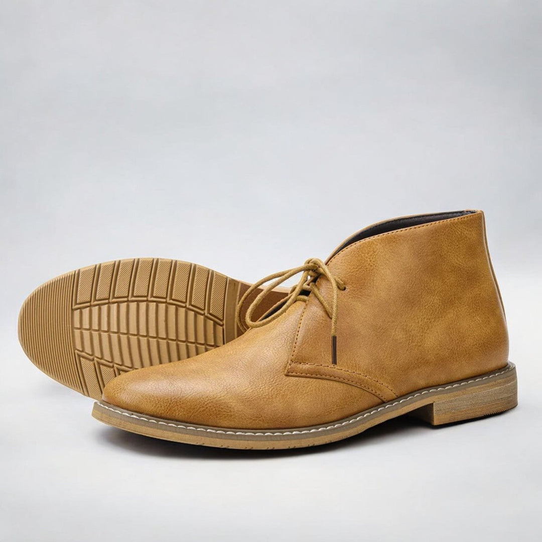 Bramwell | Stivaletti chukka ortopedici classici da uomo in ecopelle liscia