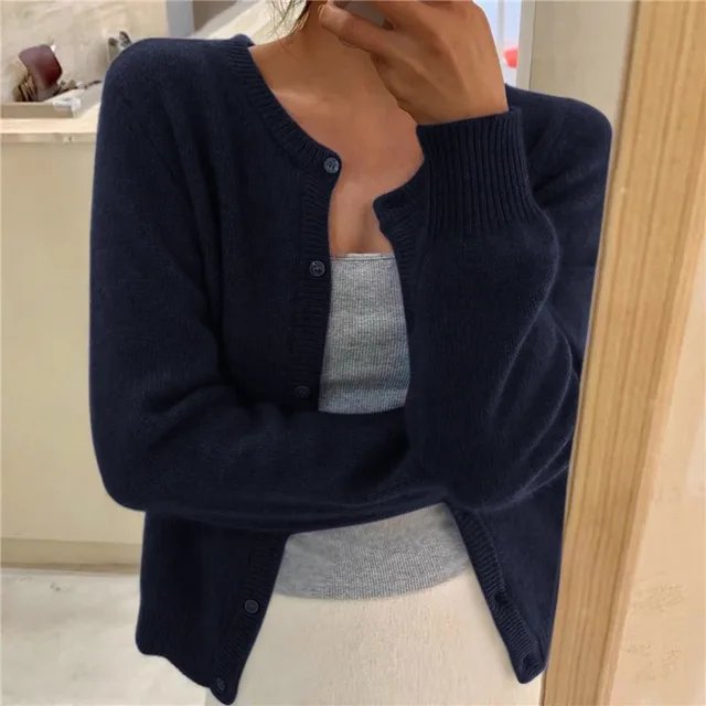Elowen | Soft Knit Relaxed-Fit Button-Front Cardigan