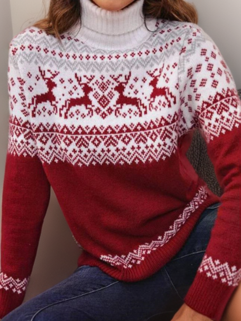 Paulina | Button-Down Sweater for Women with Geometric Pattern