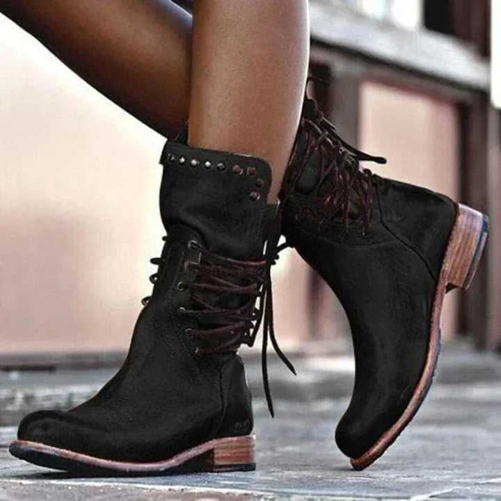 Novelle | Rustikale Western-Schnürstiefel für Damen