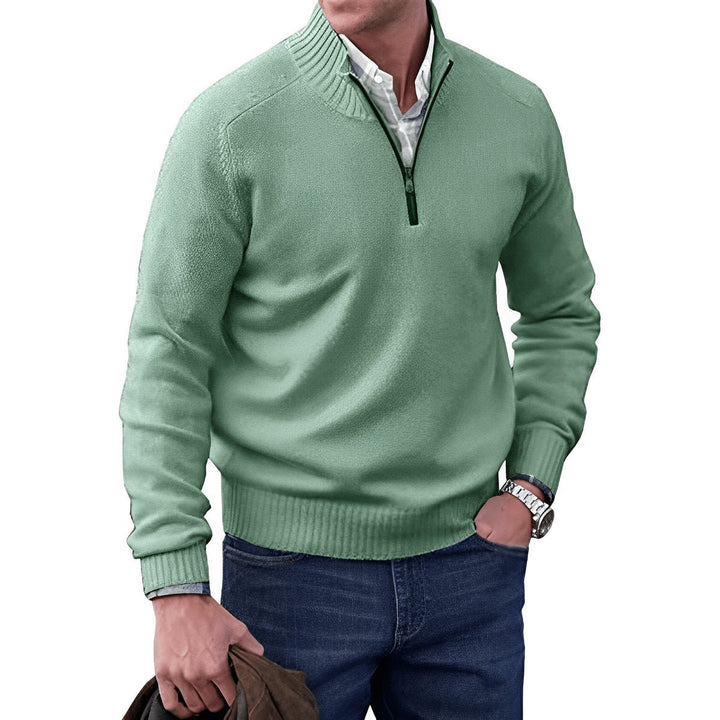 Elias | Knit Sweater – Regular Fit with Quarter-Zip for Men