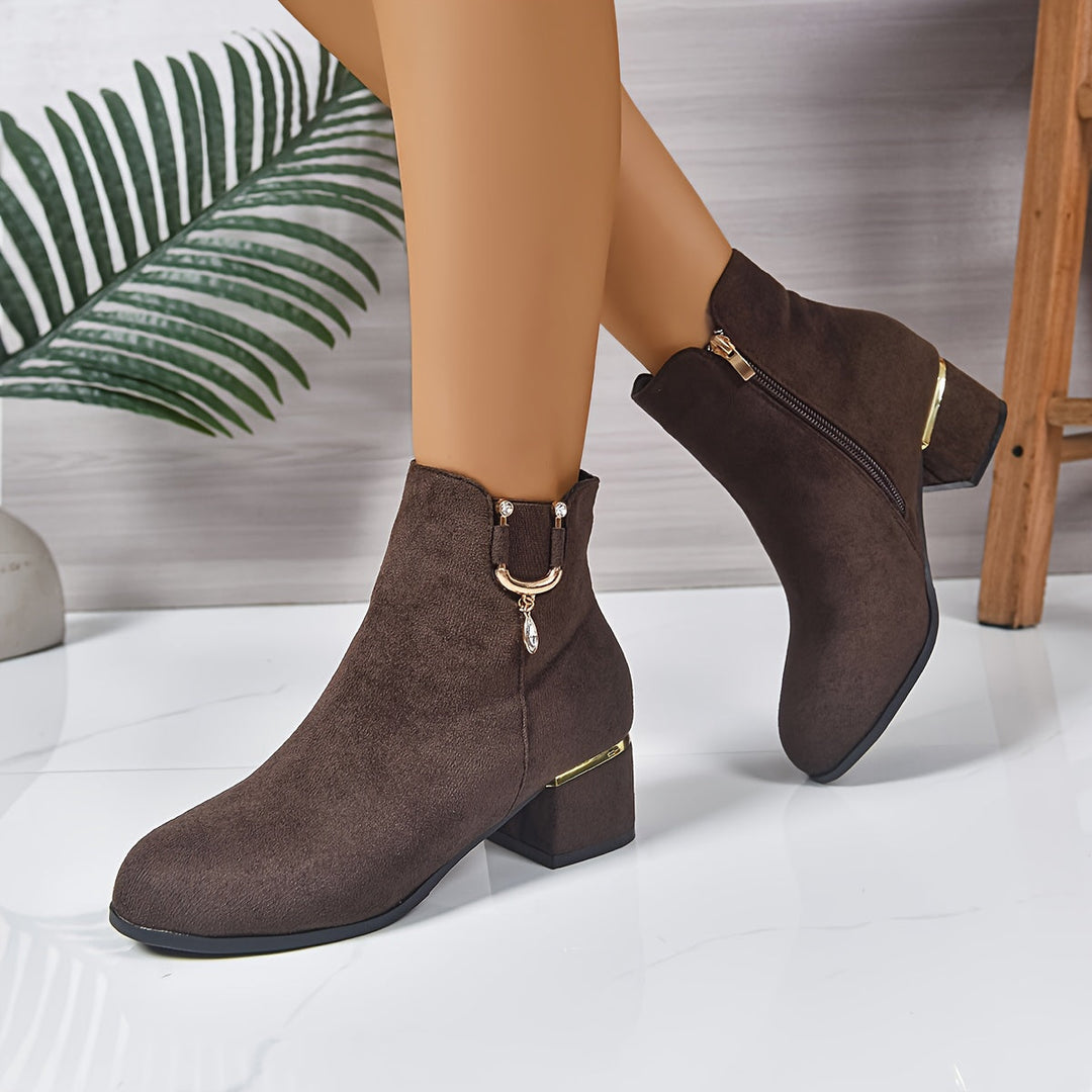 Darielle | Elegante Chelsea-Ankle-Boots für Damen mit Blockabsatz