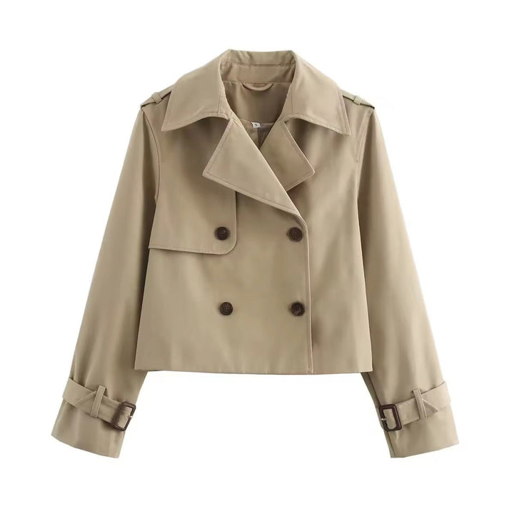 Celeste | Trench corto doppiopetto elegante da donna