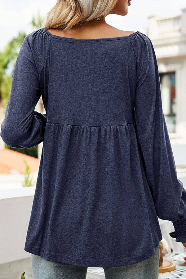 Drunelle | Legeres Babydoll-Tunika-Oberteil