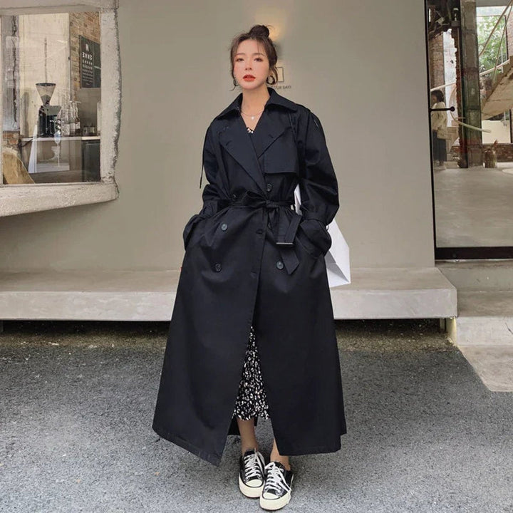 Rowan | Trench maxi doppiopetto oversize ed elegante da donna