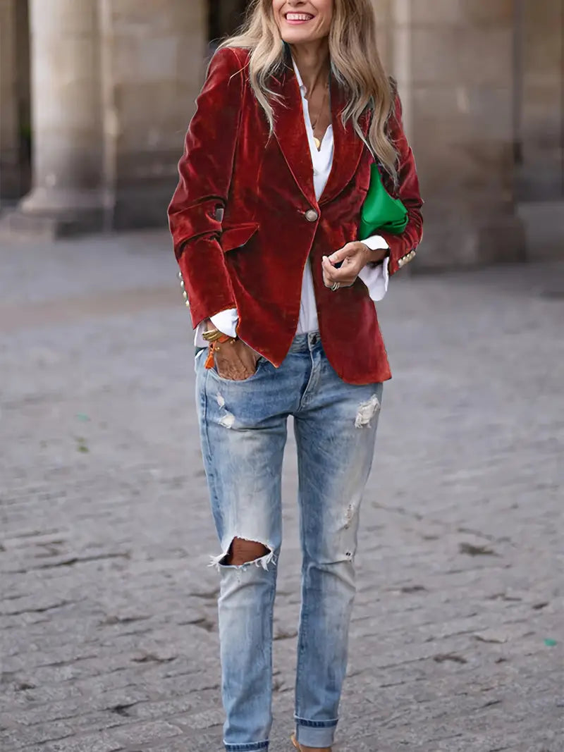 Aurora | Blazer lussuoso da donna in velluto intramontabile
