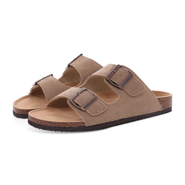 Selvara | Mules in camoscio con fibbia