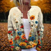 Noelle | Floral Knit Cardigan