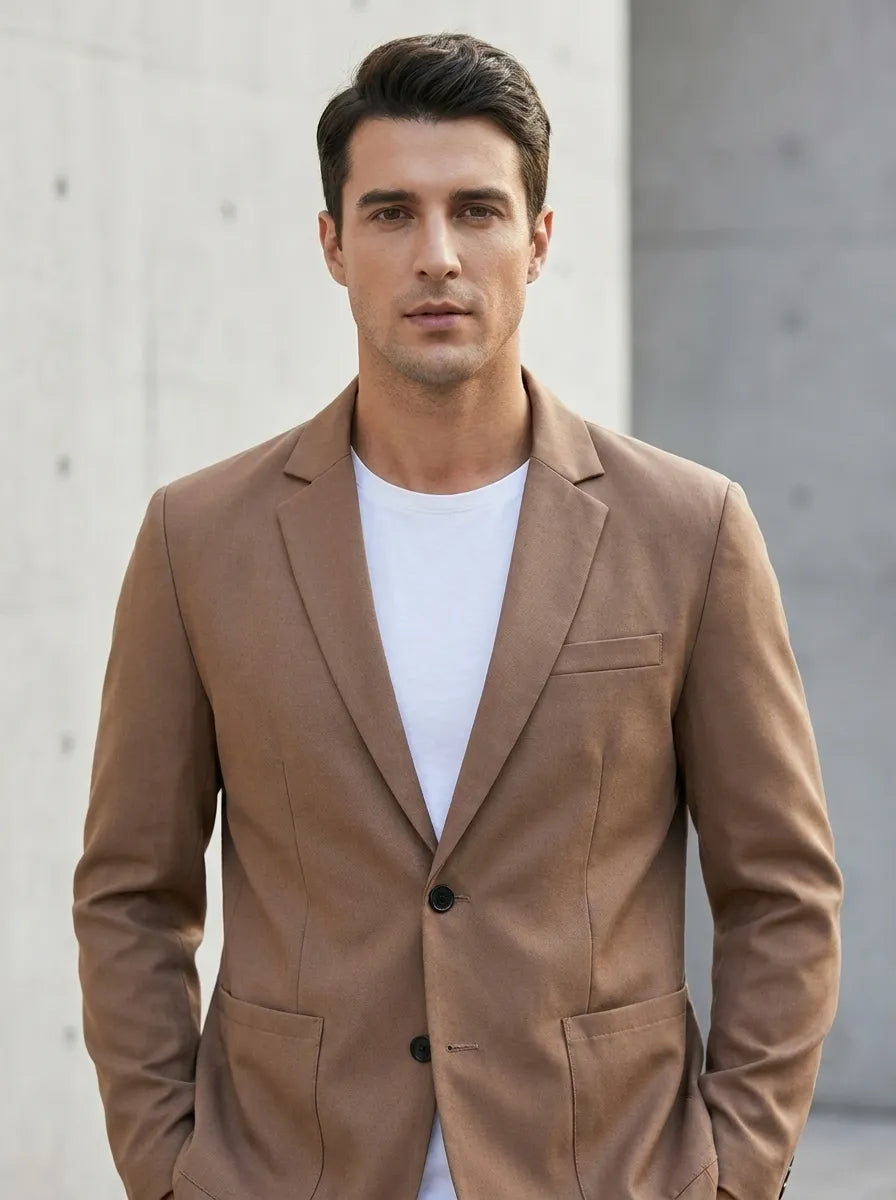 Kingston | Zeitloser taillierter Blazer mit fallendem Revers für Herren