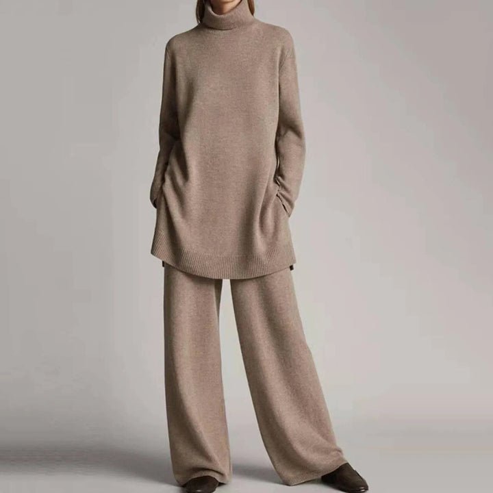 Astrid | Completo comodo in maglia con pullover dolcevita