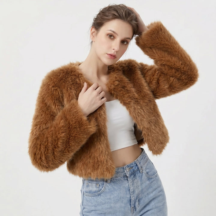 Colette | Cropped Faux Fur Jacket