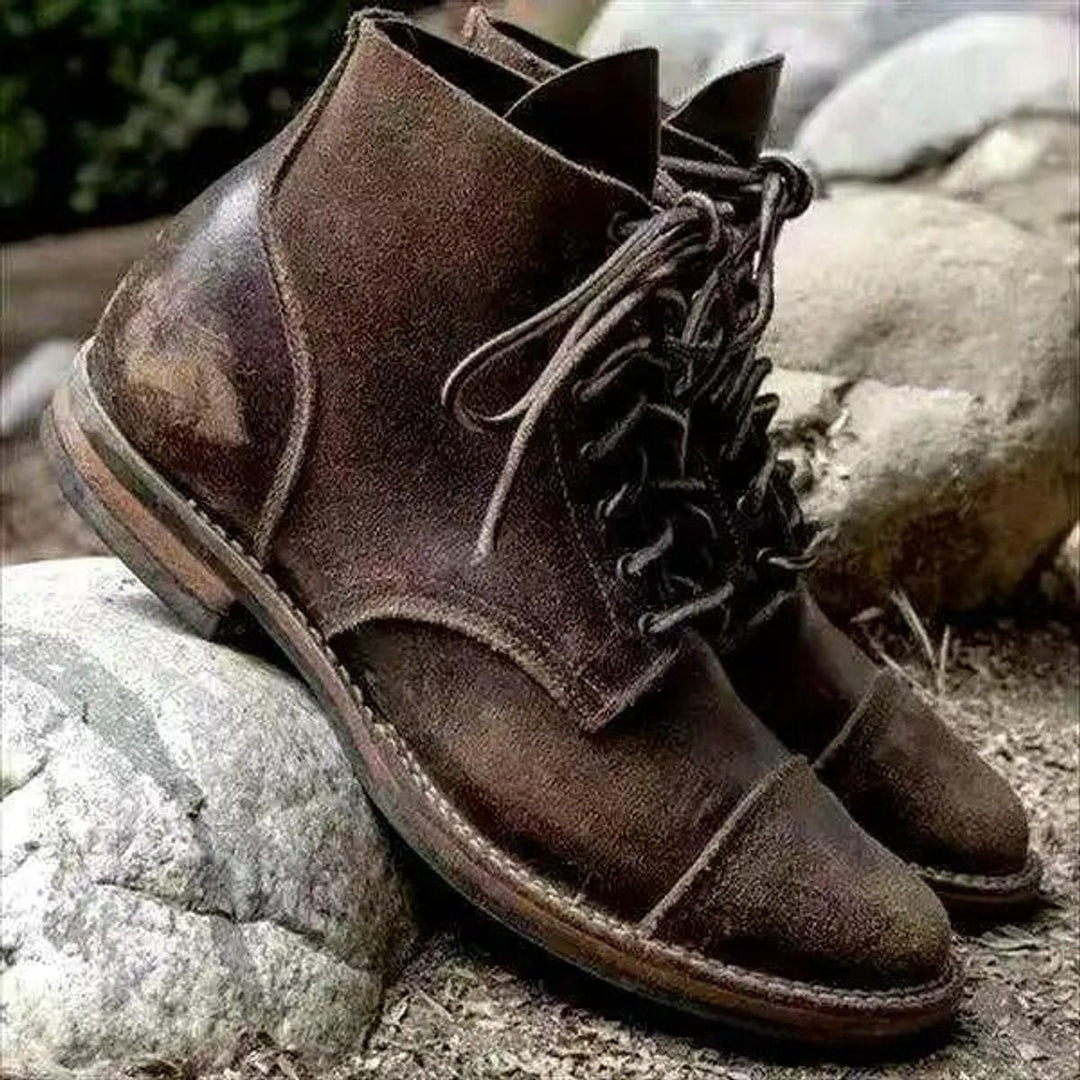 Cadenza | Stivaletti da uomo robusti in pelle, con punta rinforzata