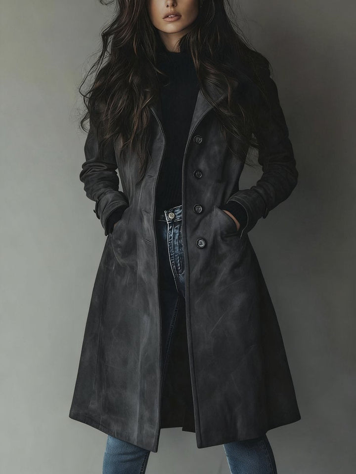Odette | Trench lungo doppiopetto elegante da donna