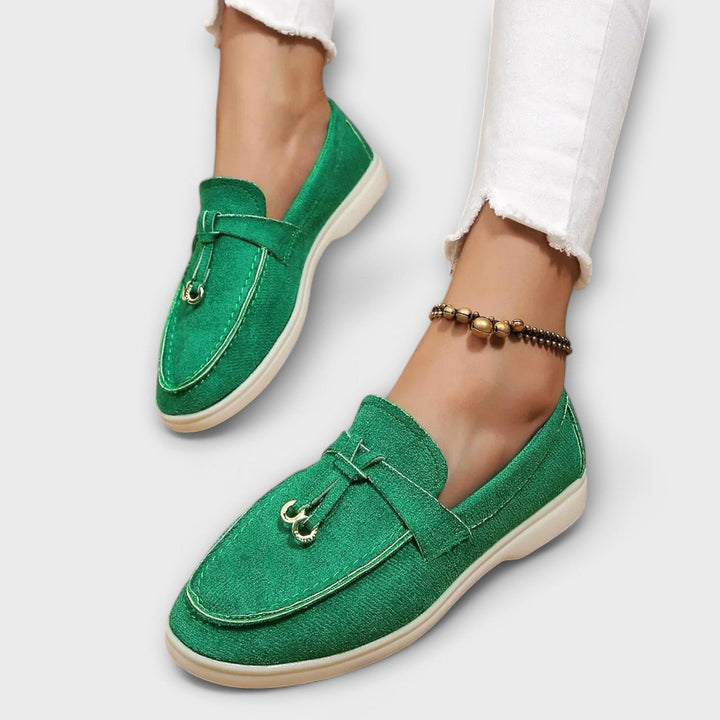 Gamila | Elegante beige Damen-Loafer zum Hineinschlüpfen