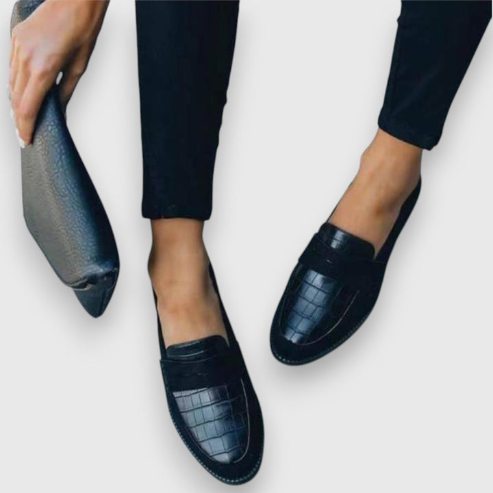 Jessie | Zeitlose flache Damen-Loafer aus Leder zum Hineinschlüpfen