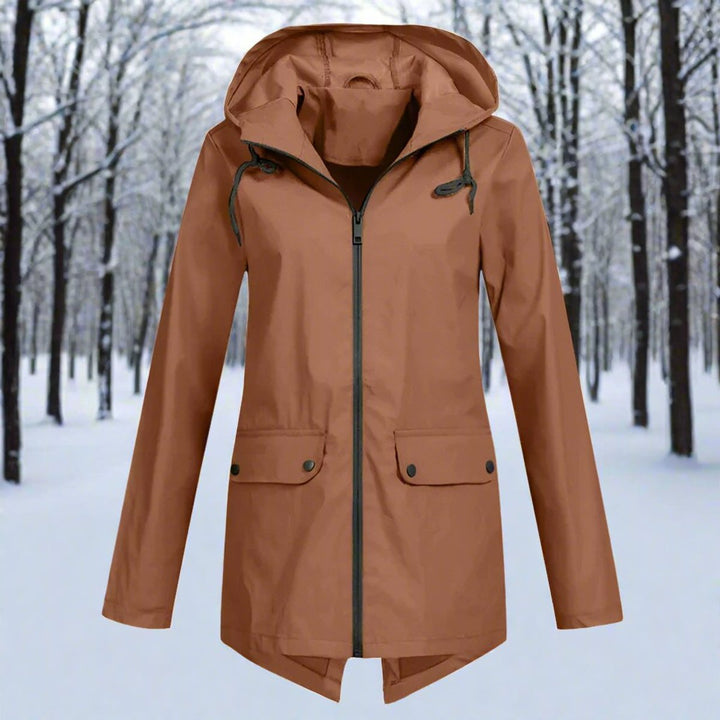 Iris | Elegante wasserdichte Regenjacke mit Kapuze für Damen