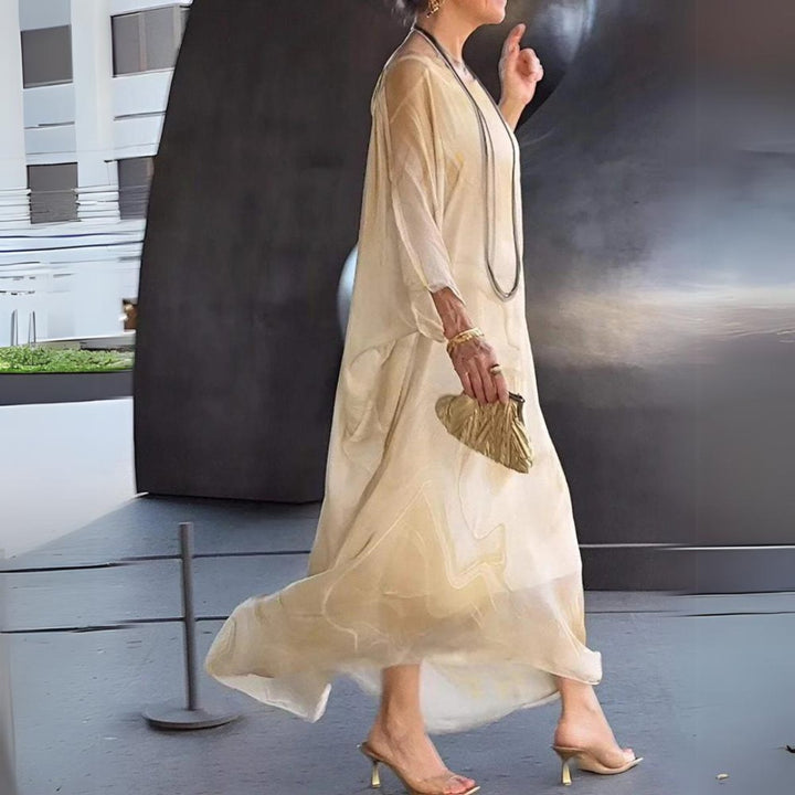 Sorelle | Women's Long Sleeve Flowing Maxi Evening Dress