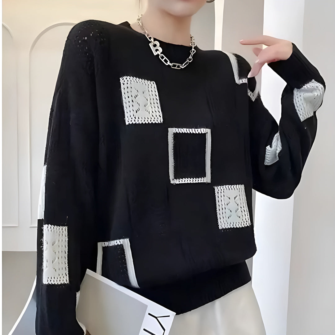 Sylvara | Eleganter Strickpullover mit Muster