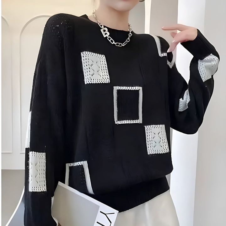 Sylvara | Eleganter Strickpullover mit Muster