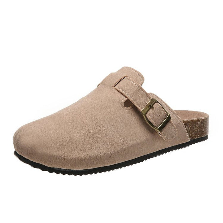 Veloria | Leather Buckle Comfort Clogs