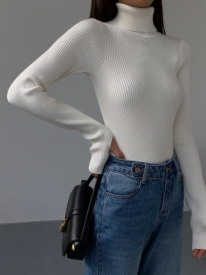Marie | Ribbed Turtleneck Sweater for Women