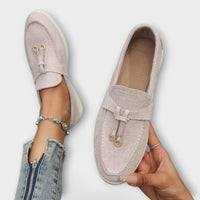 Gamila | Elegante beige Damen-Loafer zum Hineinschlüpfen