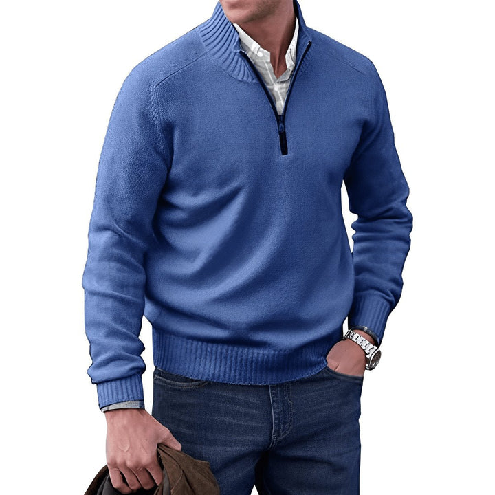 Elias | Knit Sweater – Regular Fit with Quarter-Zip for Men