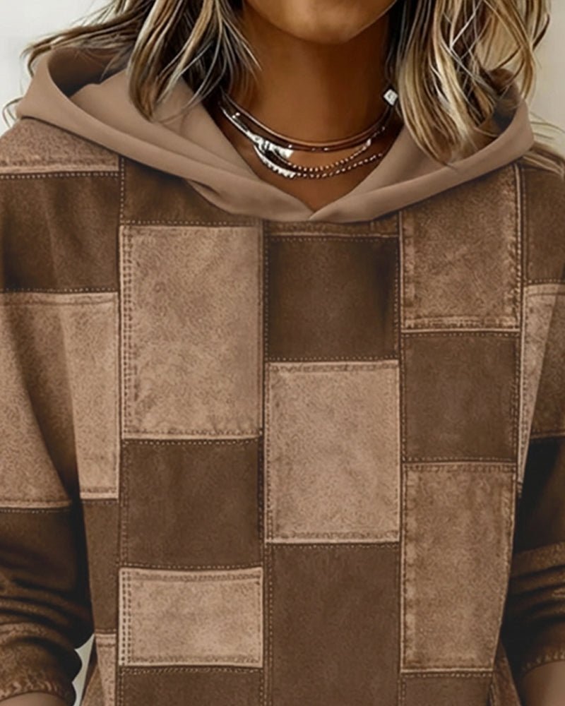 Harmon | Hoodie – Stylish Checkered Design for Women
