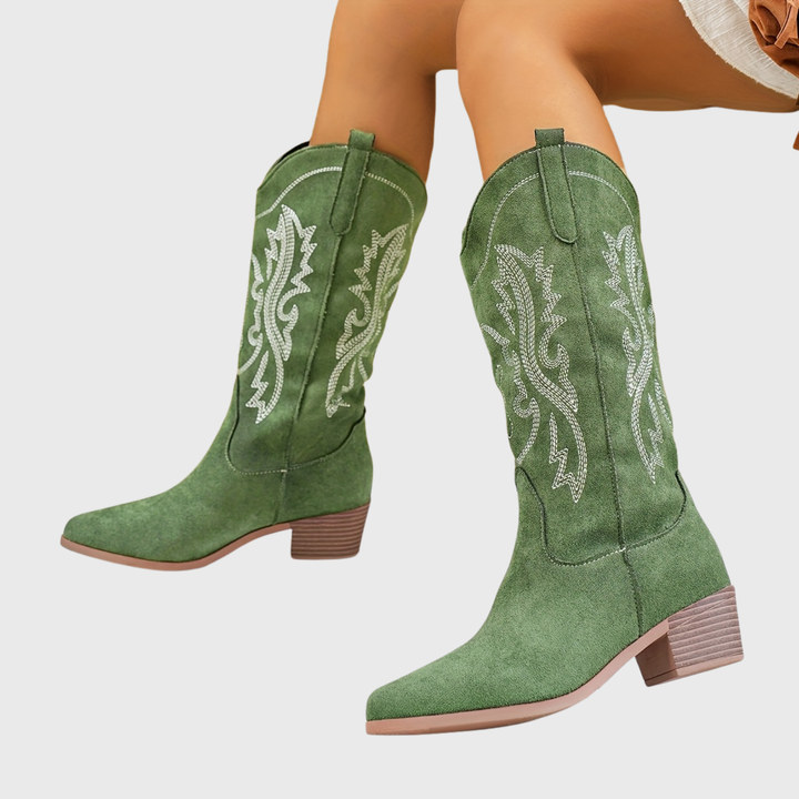 Vivienne | Cowboystiefel mit weitem Schaft bis zur Wadenmitte für Damen
