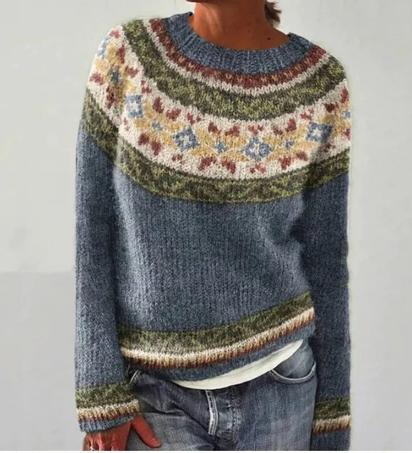 Sienna | Retro Striped Knit Sweater