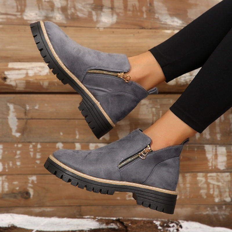 Lerelle | Schicke Wildleder-Plateau-Stiefeletten für Damen