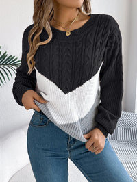 Mariselle | Eleganter Chevron-Strickpullover