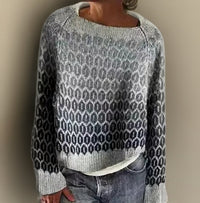 Freya | Gradient Icelandic Patterned Knitted Sweater