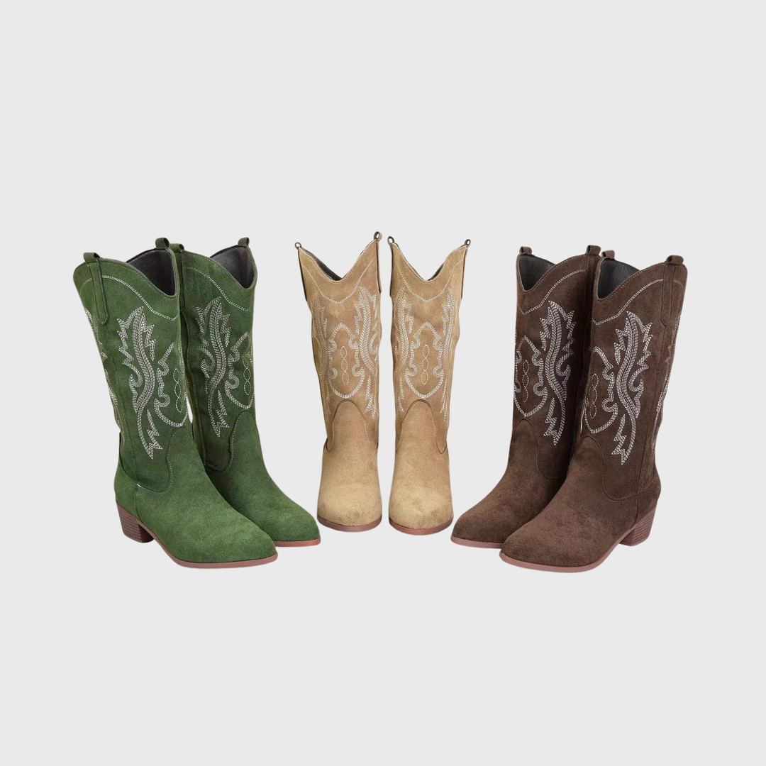 Vivienne | Cowboystiefel mit weitem Schaft bis zur Wadenmitte für Damen