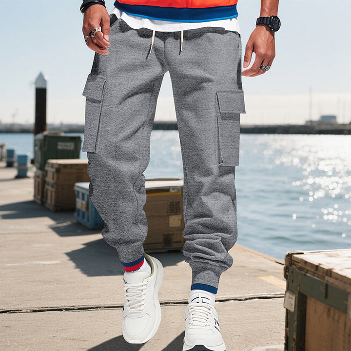 Drune | Pantaloni cargo casual con vita elasticizzata