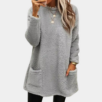 Drunelle | Kuscheliges Teddy-Tunika-Kleid mit Taschen