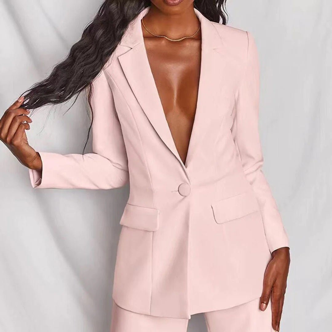 Lemora | Farbenfrohes tailliertes Damen-Set aus Blazer und Hose