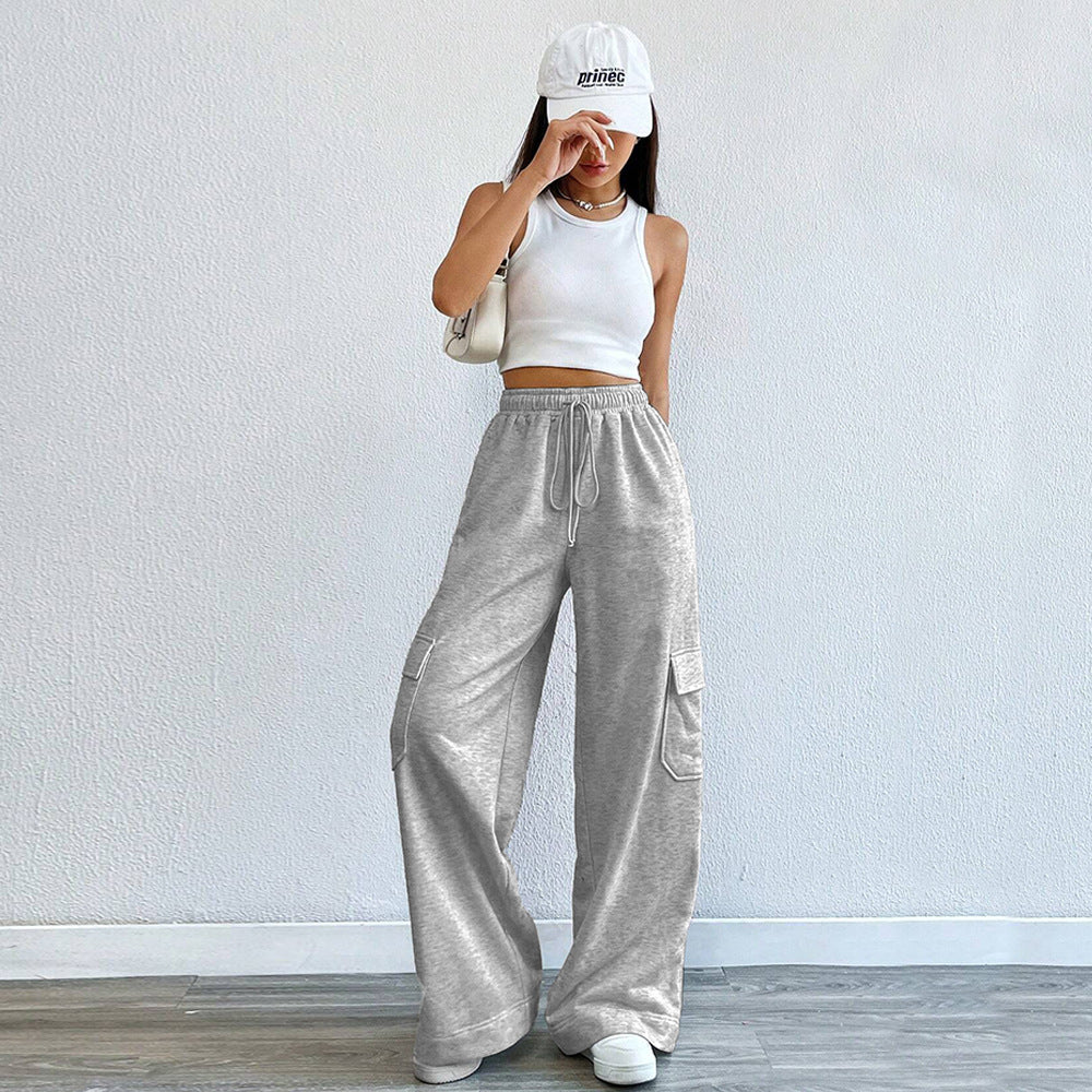 Drunelle | Pantaloni cargo casual a gamba ampia