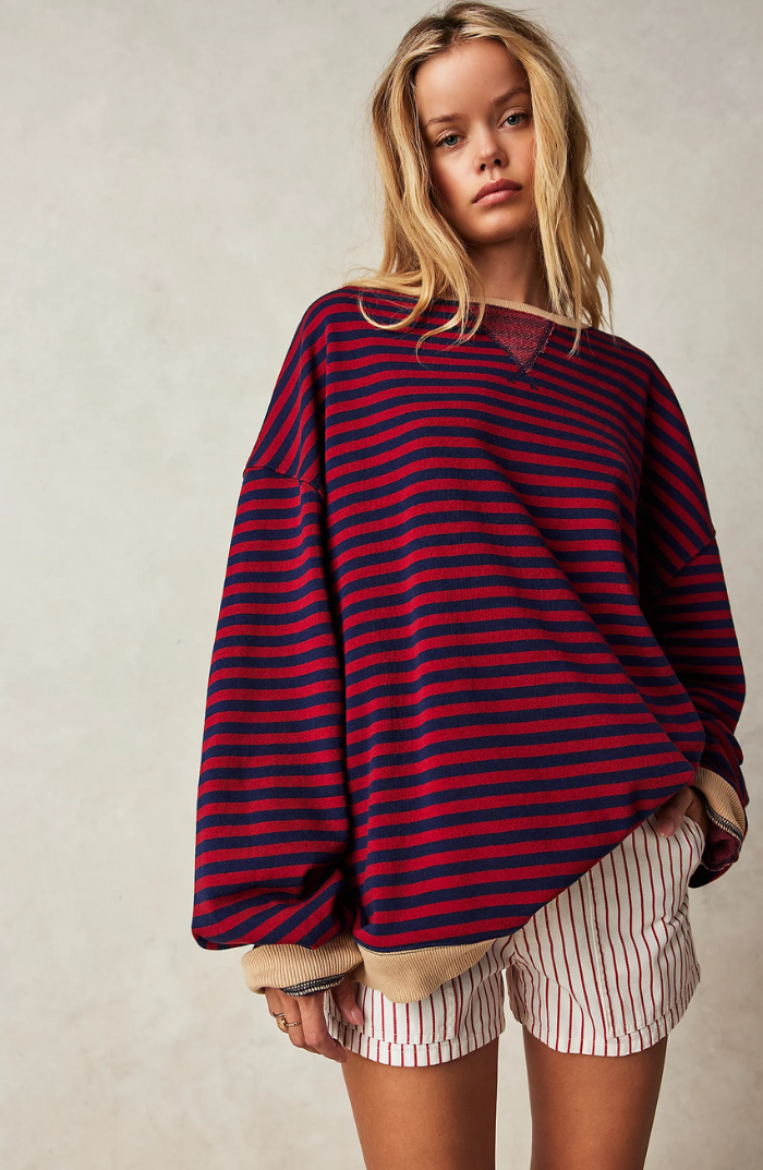 Amelia | Striped Oversized Sweater – Cozy Style for Women