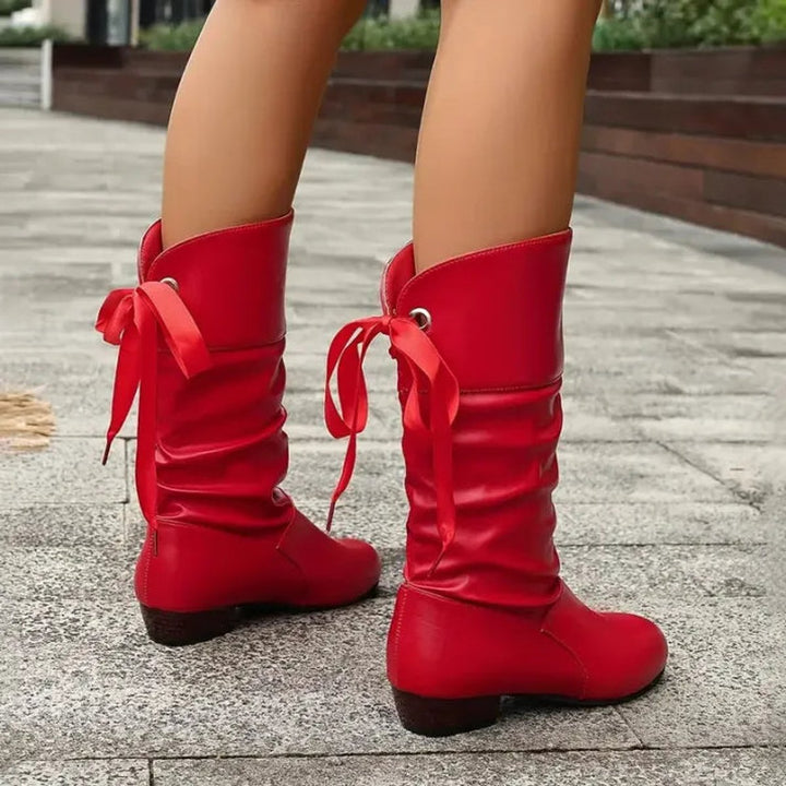 Lazura | Elegante lässige Schnür-Ankle-Boots für Damen mit Blockabsatz