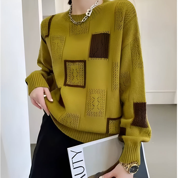 Sylvara | Eleganter Strickpullover mit Muster